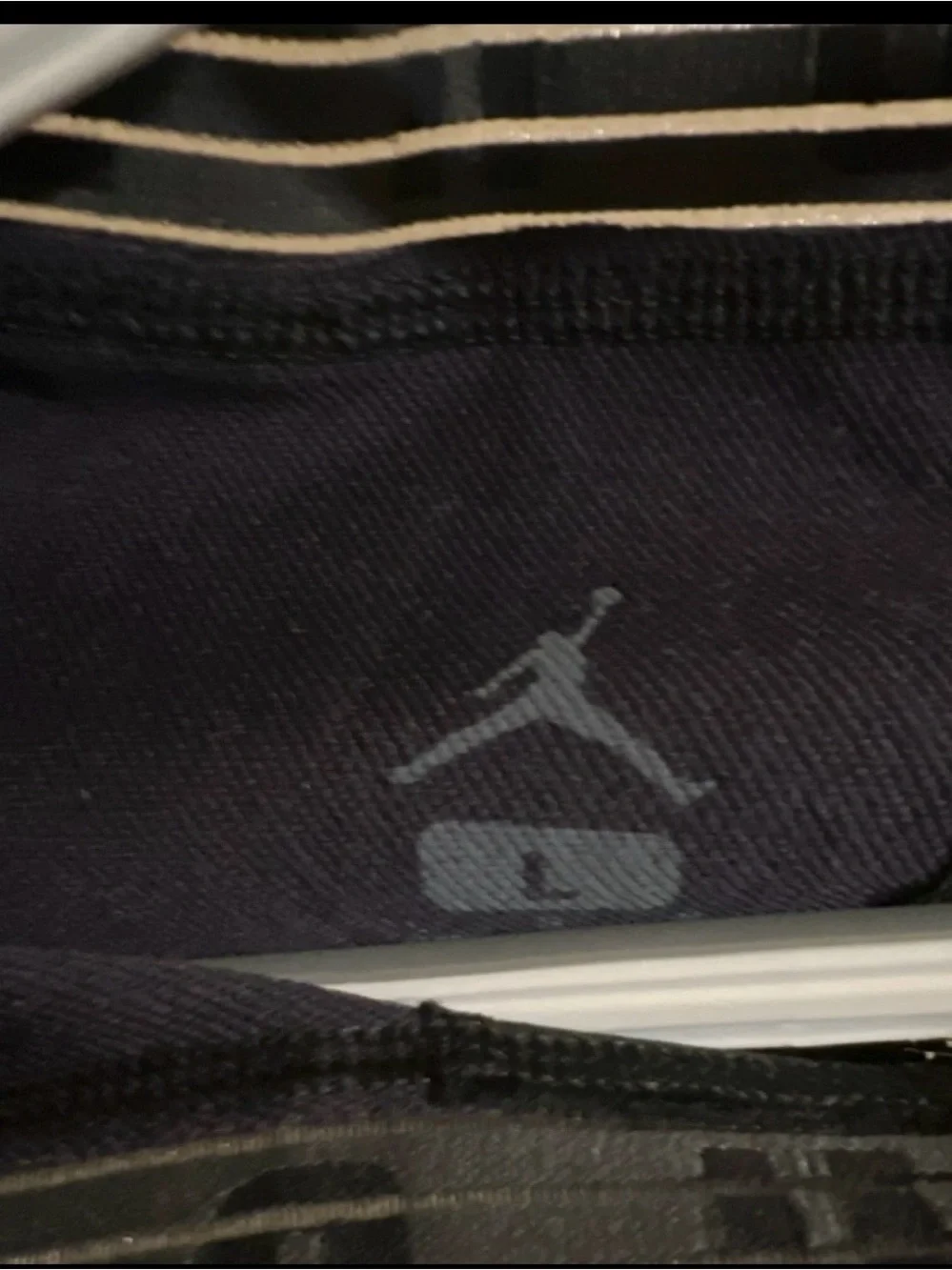 Jordan Black and Dark Gray compression with Striped Waistband